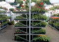 Flat stacker center display benching