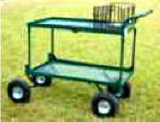 Garden center & Shopping carts-10" swivel pneumatic front wheels. Second deck offers more room.