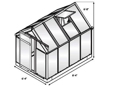 Small greenhouse-M-L Silver Greenhouses