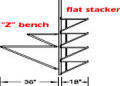 integrated center bench