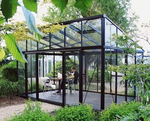 Freestanding Lean-to Glass Greenhouse 