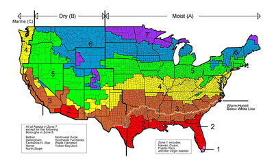United States Climate Zone Map