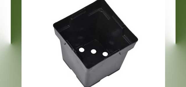 Square Black Plastic Pots