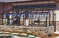 lean-to Glass Greenhouse - Brown