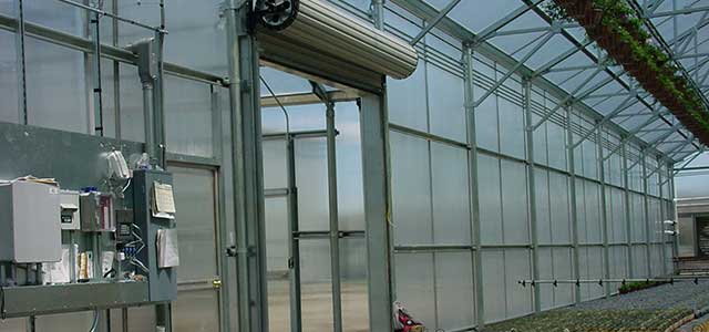 ommercial Steel Roll Up Greenhouse Door