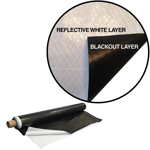 8mil  Reinforced Black Out Light Deprivation Tarp  - White/Black