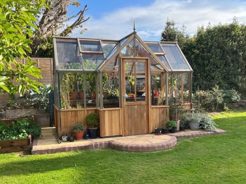 Picture of Cedar Victorian Orangerie Glass Greenhouse Ultimate Package