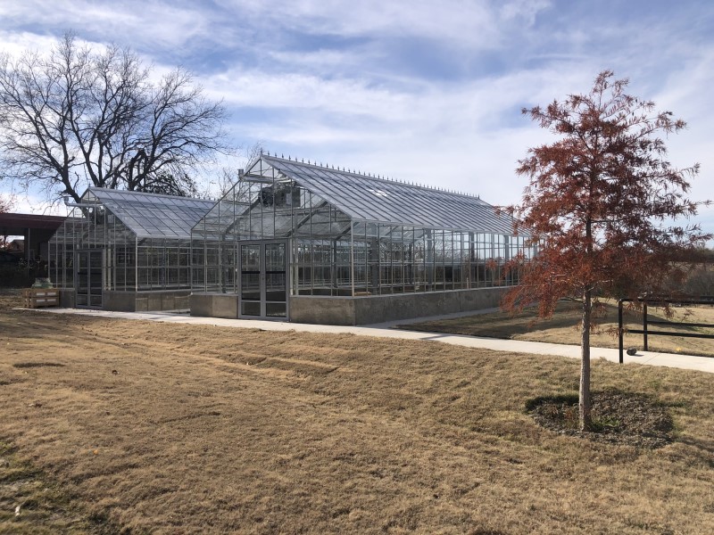 Picture of Double 19' x 41' Glass Greenhouses | Farmersville School Project