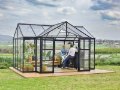 Double swinging doors offering easy, secure access to Lakeside Orangerie