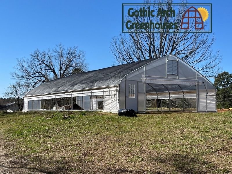 Modern greenhouse interior with advanced climate control systems
