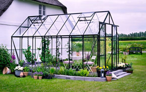 Greenhouse attached to building