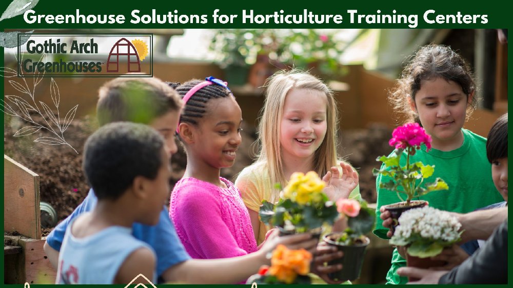 Students learning in a modern educational greenhouse